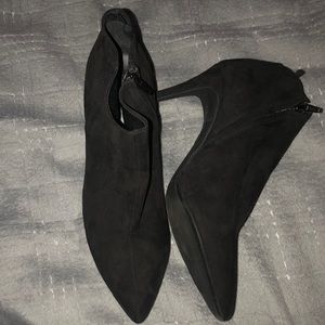 Black suede ankle boots